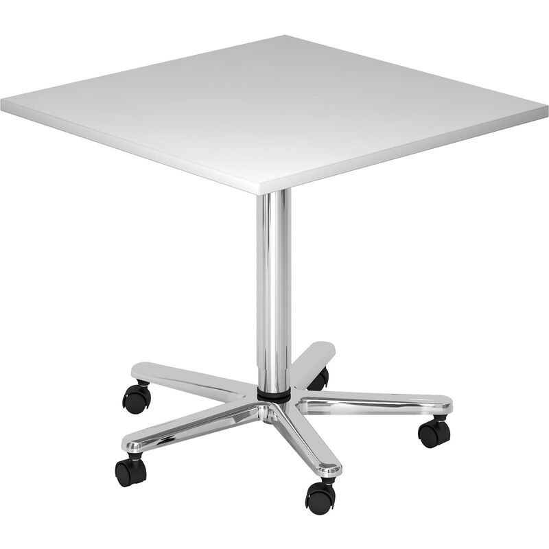 Table de conférence réglable en hauteur Tarys-Meet, rectangulaire, 80 x 80 cm, gris - 4032062144176_01_ow