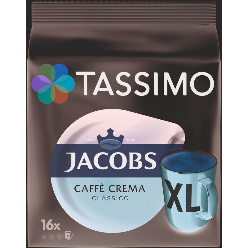 Tassimo Kapseln Jacobs Caffè Crema Classico XL, 16 Stück - 8711000500033_01_ow