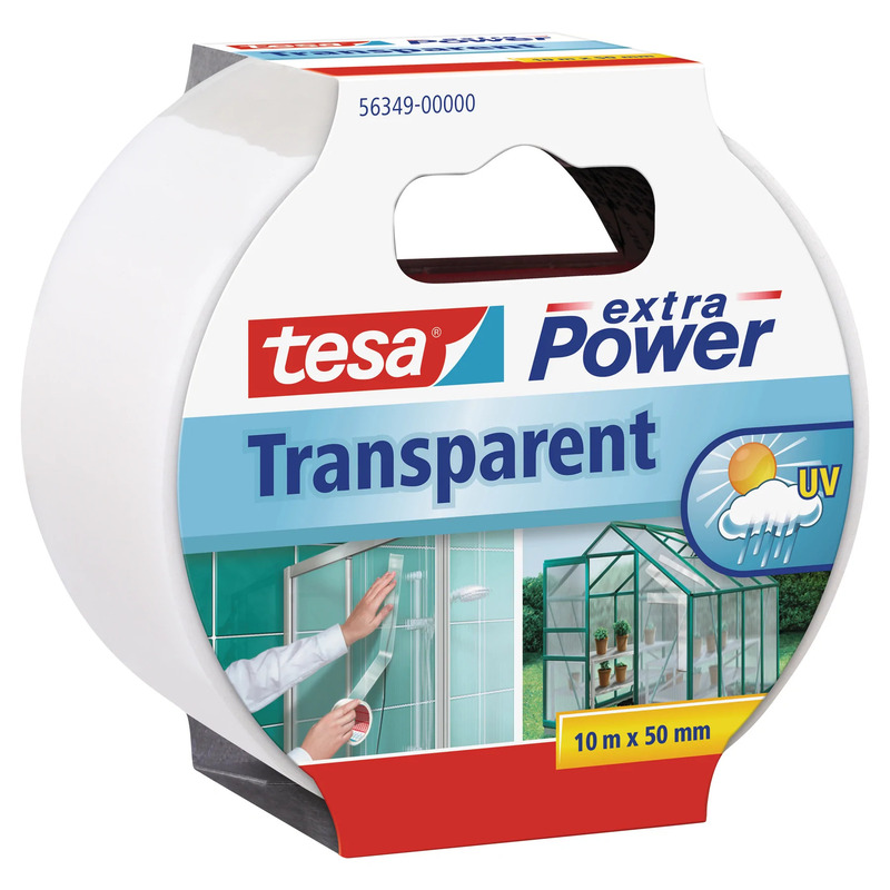Tesa Gewebeband Extra Power, transparent, 50 mm x 10 m - 4042448033222_01_ow