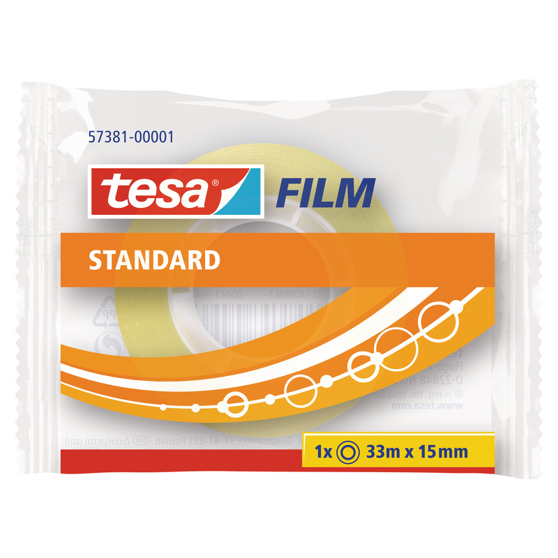 Tesa Klebeband Standard, 15 mm x 33 m - 4042448049636_01_ow