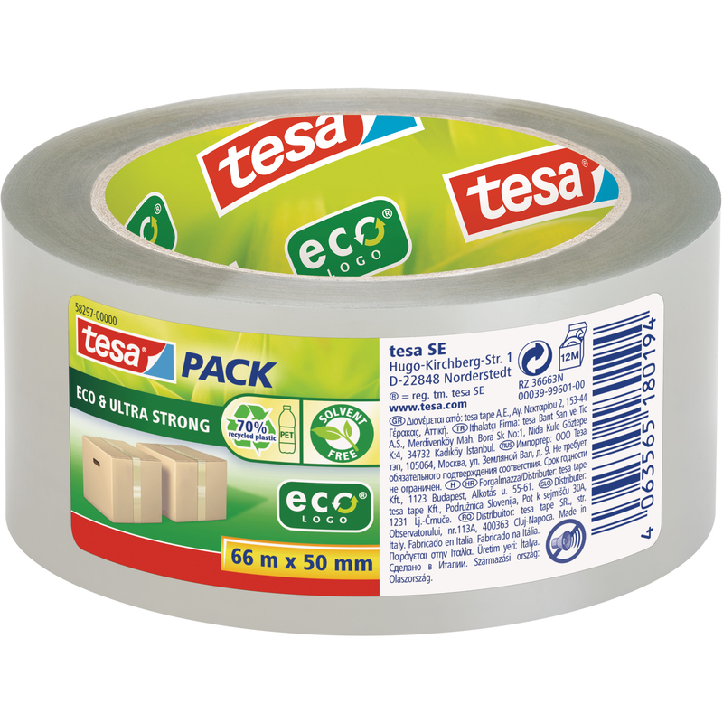 Tesa ruban demballage Eco & Ultra Strong, 50 mm x 66 m - 4063565180194_01_ow
