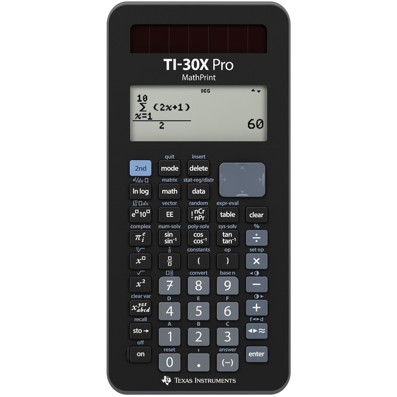 Texas Instruments Taschenrechner TI 30X Pro Mathprint Schwarz