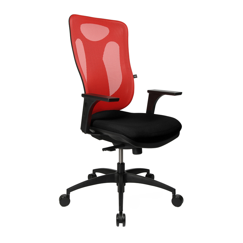 Topstar Open Net 100 chaise de bureau, noir, rouge - 4014296960708_04_ow