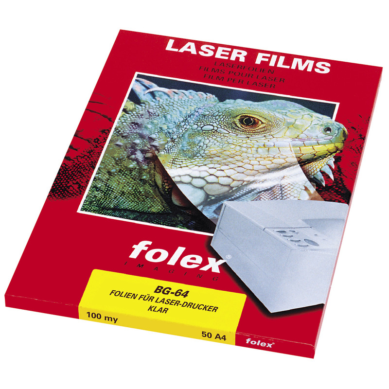 Folex Transparents pour laser couleur, BG-72, 50 pièces, A4 - 7610689082155_01_ow