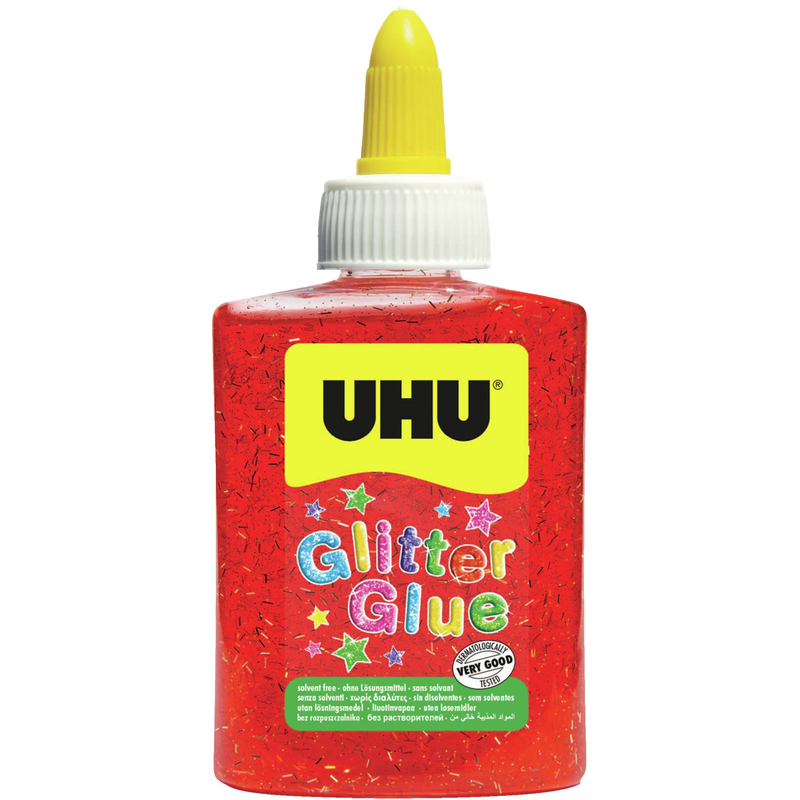 UHU Glitter Glue, 90 g, rot - 4026700499209_01_ow