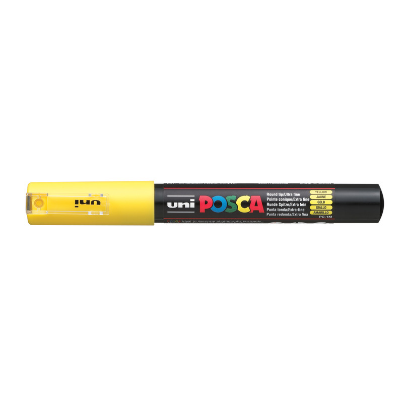Uni-Ball Posca Marker PC-1MC, 0.7 mm, gelb - 4902778653968_02_ow