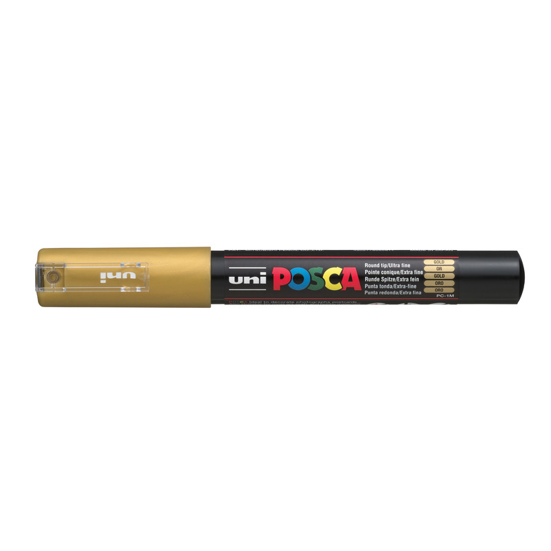 Uni-Ball Posca Marker PC-1MC, 0.7 mm, gold - 4902778665817_02_ow