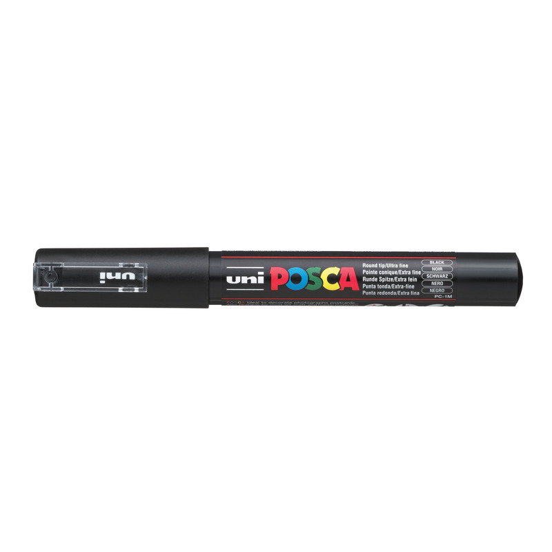 Uni-Ball Posca Marker PC-1MC, 0.7 mm, schwarz - 4902778654057_02_ow