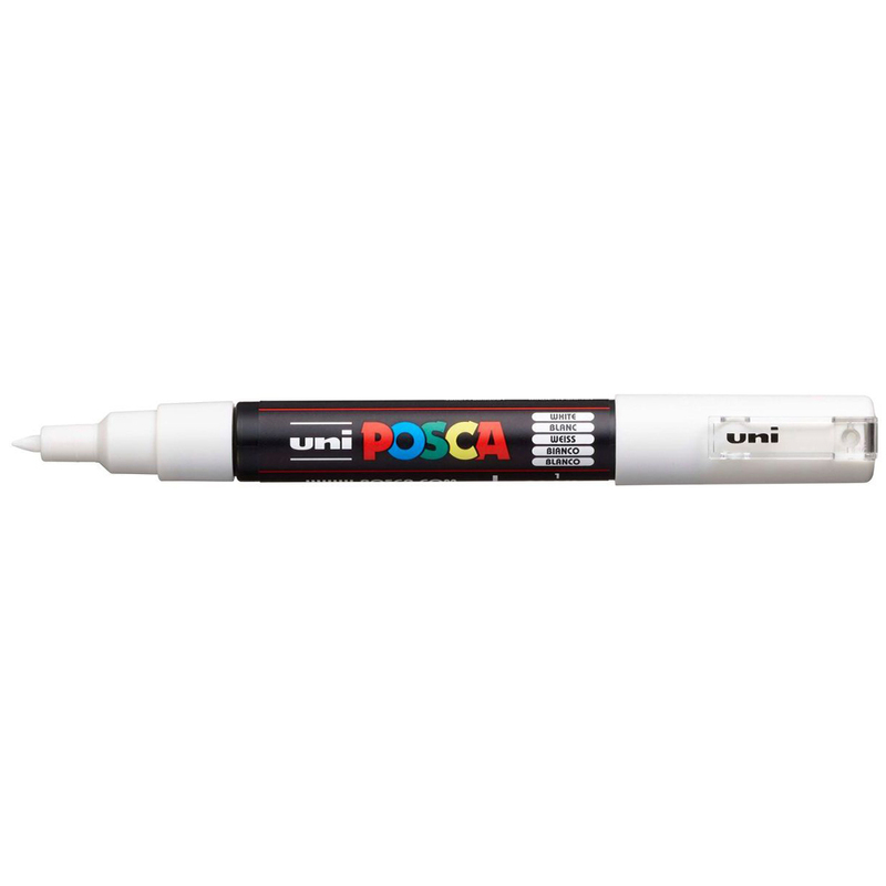 Uni-Ball Posca Marker PC-1MC, 0.7 mm, weiss - 4902778653951_01_ow