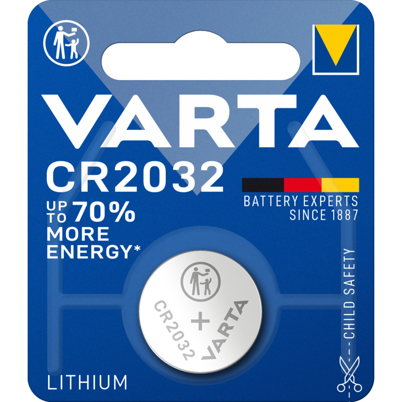 Varta Knopfbatterie, CR2032, 1 Stück - 4008496276882_01_ow