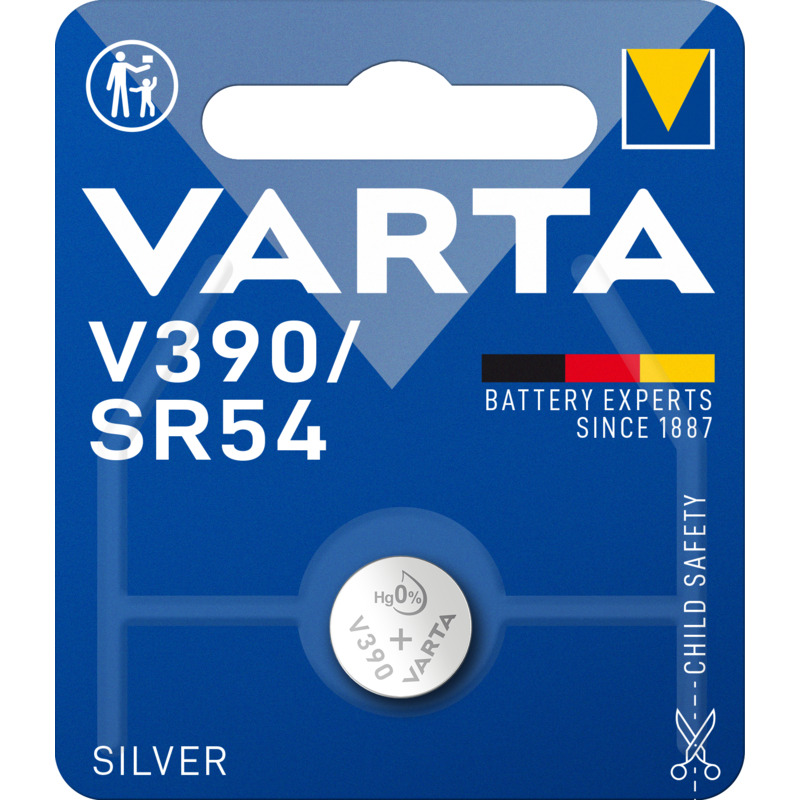 Varta Knopfbatterie, V390/SR54, 1 Stück - 4008496317219_01_ow