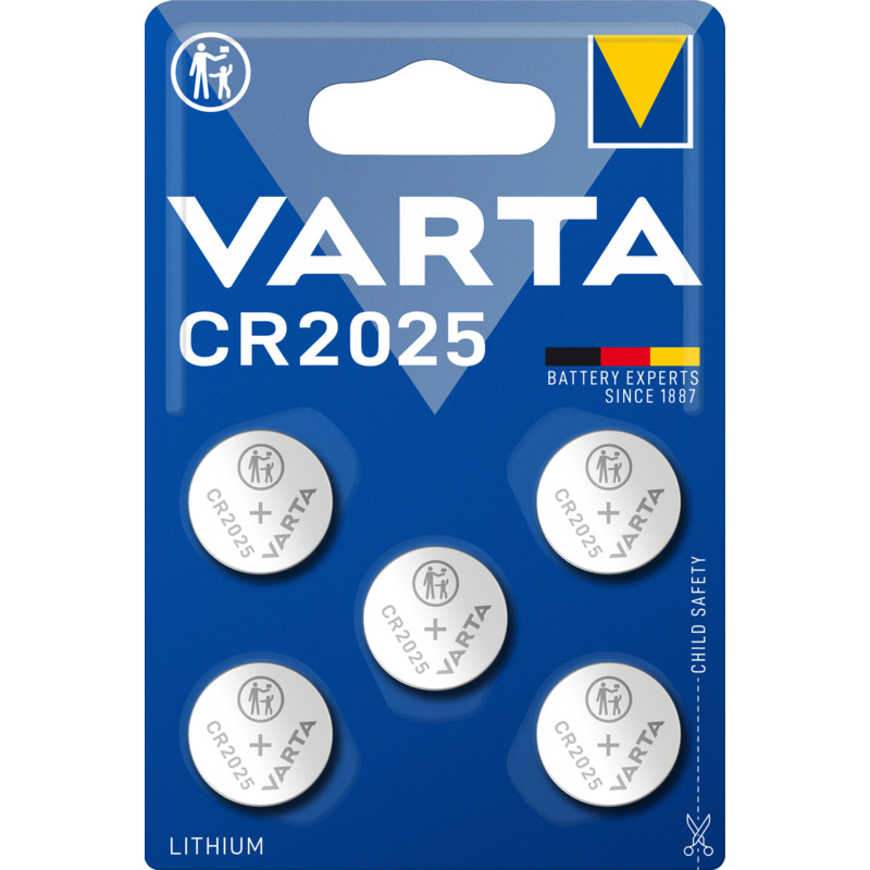 Varta Knopfbatterien, CR2025, 5 Stück - 06025101415_0