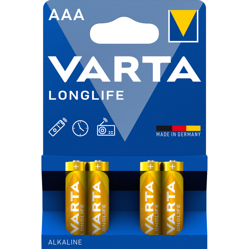 Varta piles Longlife, AAA/LR03, 4 pièces - 4008496525072_01_ow