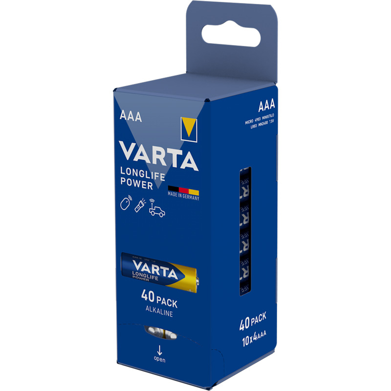 Varta piles Longlife Power, AAA/LR03, 40 pièce - 4008496987917_01_ow