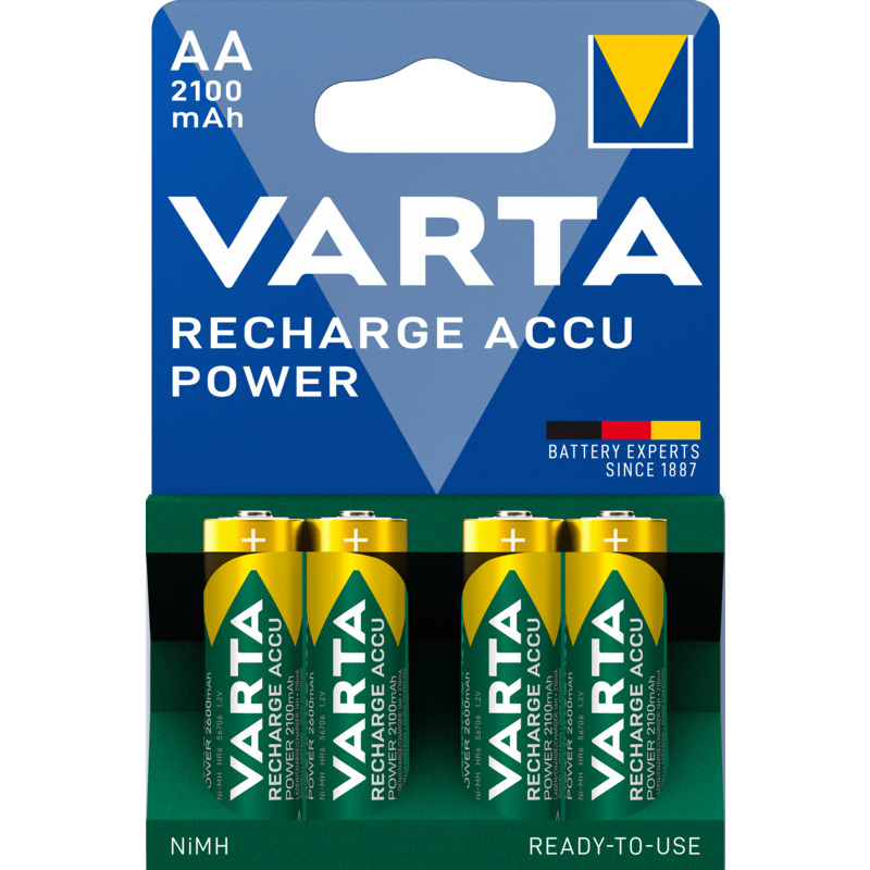 Varta piles Longlife Power, Ready2Use, AA/HR06, 2100 mA, 4 pièces - 4008496550692_01_ow