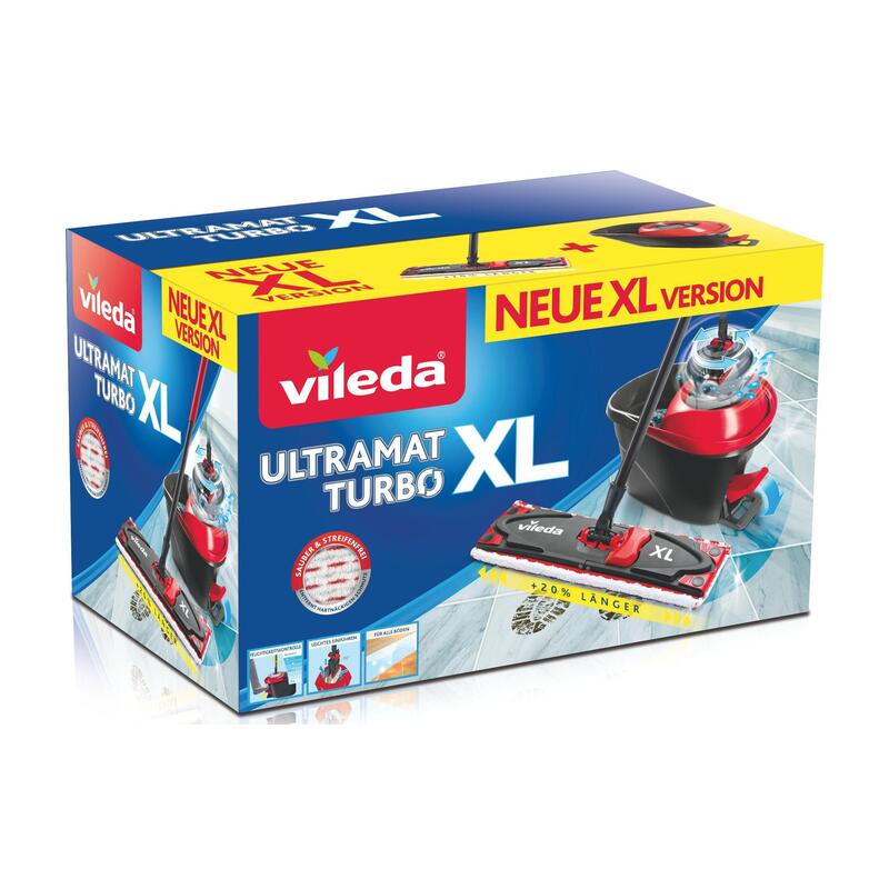 Vileda balai lave-sol UltraMax XL, rouge/blanc 