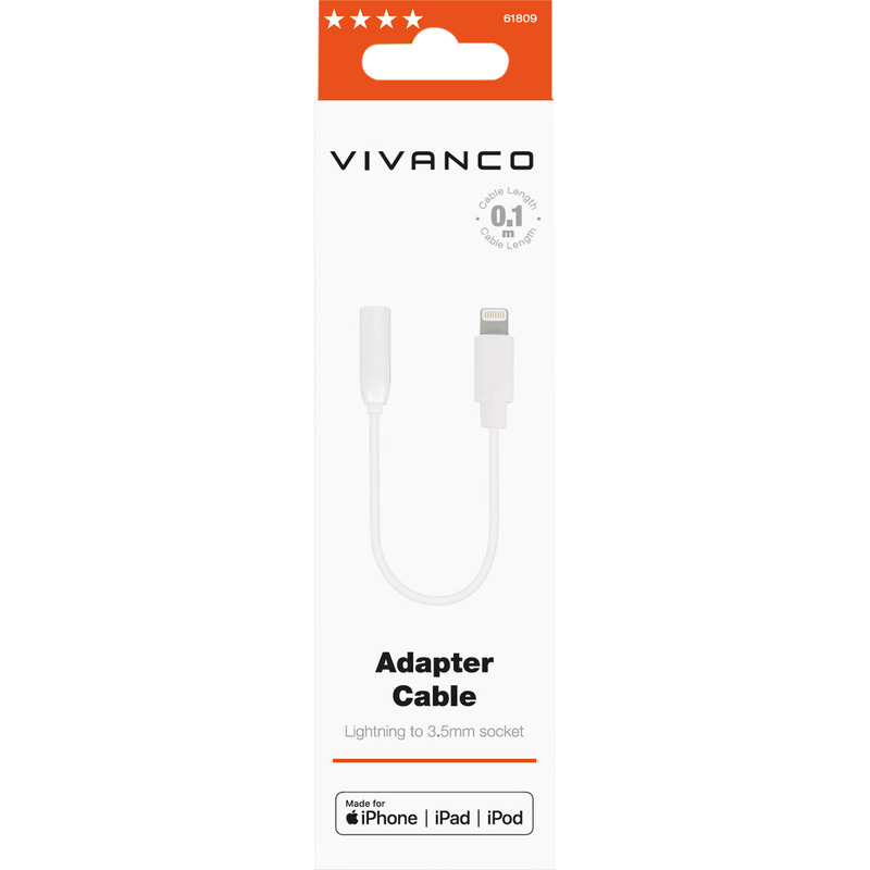 Vivanco adaptateur Lightning - Audio, 0.1 m - 36275_02