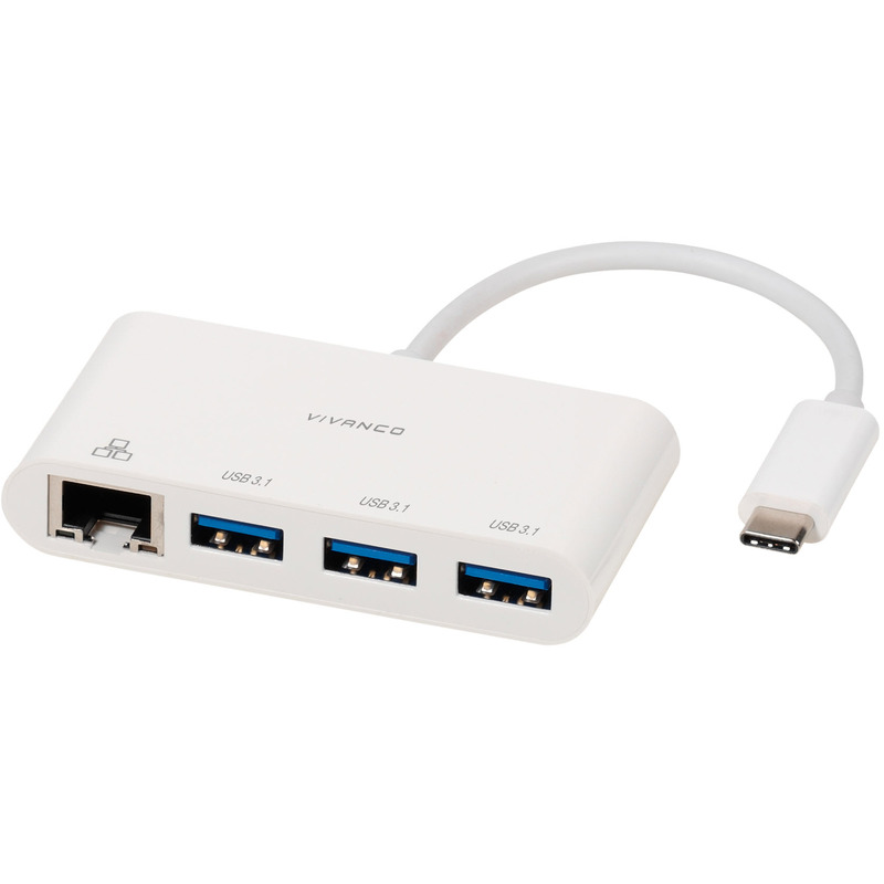 Vivanco Hub USB-C - RJ45, 3 USB 3.1 - 4008928453881_01