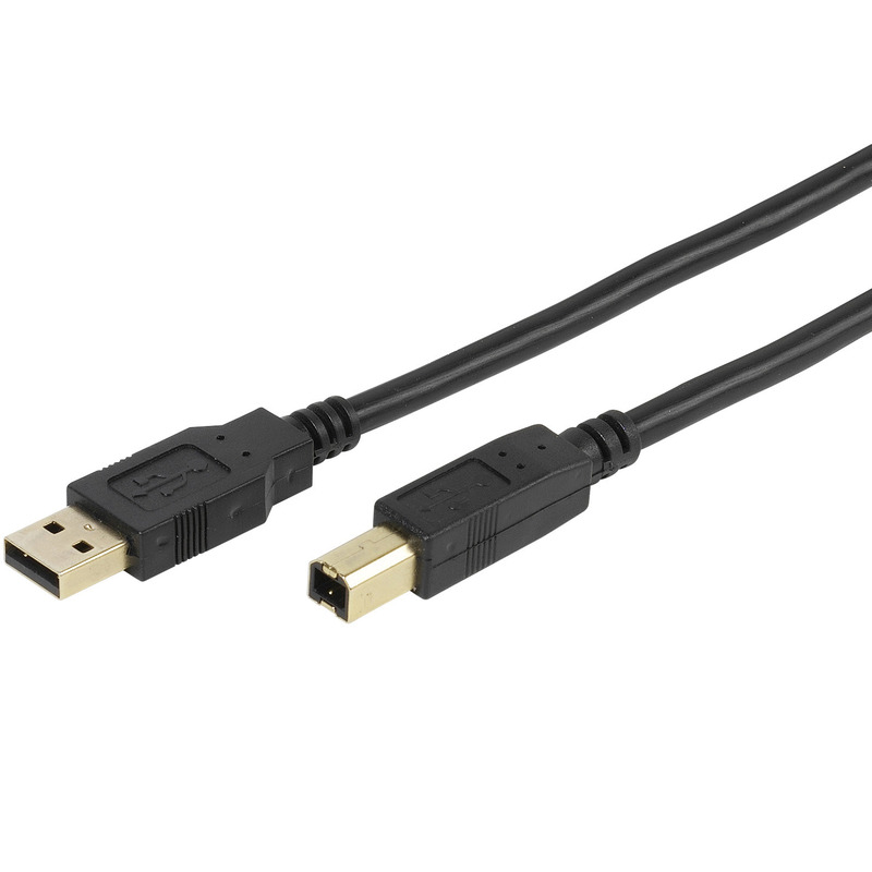 Vivanco Kabel USB-A 2.0 - USB-B, vergoldet, 1.8 m - 4008928452105_01_ow