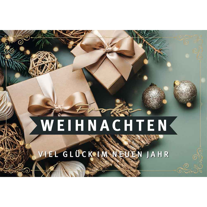 Bachmann Weihnachtskarten, 5 Stück, 14.8 x 10.5 cm, Weihnachtsgeschenke - 7612257004897_01_ow