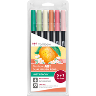 stylos à pinceau Dual Brush Pen ABT, Just Peachy, 6 pièces