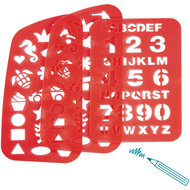 Schablonen-Set für Schulthek 2in1 PLUS, 3 Stück