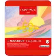 Craies de cire Neocolor II Aquarelle Pastel, 10 pièces - 50 ans