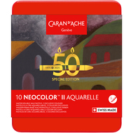 Craies de cire Neocolor II Aquarelle Foncé, 10 pièces - 50 ans