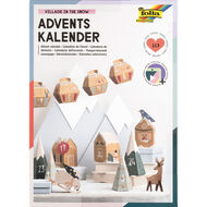 Folia Adventskalender Bastelset VILLAGE IN THE SNOW