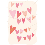 ABC Hochzeitskarte, 12.5 x 17.6 cm, Wäscheleine mit Herzen - 7611119213743_01_owiba