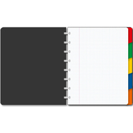 Adoc cahier à spirale, A5, quadrillé 5 mm, noir - 5410733704468_02_ow