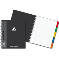 Adoc cahier à spirale, A5, quadrillé 5 mm, noir - 5410733704468_03_ow