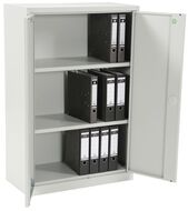 Armoire à portes battantes Steel, 3 hauteurs de classeur, gris - 4250327304688_02_ow