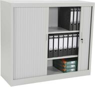 Armoire à rideau Steel, 2.5 hauteurs de classeur, gris lumineux - 7630006738145_02_ow