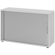 armoire à volets roulants Tarys, 2 hauteurs de classeur, gris/argenté - 4032062185124_01_ow