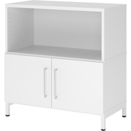 Armoire combinée avec socle Tarys, 2 hauteurs de classeurs, 2 portes, 1 étagère