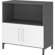 Armoire combinée avec socle Tarys, 2 hauteurs de classeurs, 2 portes, 1 étagère