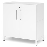 Armoire combinée avec socle Tarys, 2 hauteurs de classeurs, 2 portes