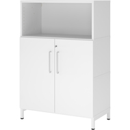 Armoire combinée avec socle Tarys, 3 hauteurs de classeurs, 2 portes, 1 étagère