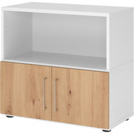 Armoire combinée Tarys, 2 hauteurs de classeurs, 2 portes, 1 étagère