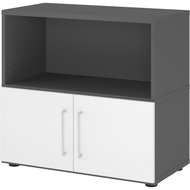 Armoire combinée Tarys, 2 hauteurs de classeurs, 2 portes, 1 étagère