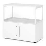 Armoire combinée Tarys, 2 hauteurs de classeurs, 2 portes, 1 étagère sans paroi arrière