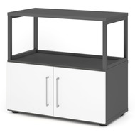 Armoire combinée Tarys, 2 hauteurs de classeurs, 2 portes, 1 étagère sans paroi arrière