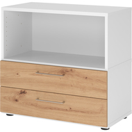 Armoire combinée Tarys, 2 hauteurs de classeurs, 2 tiroirs, 1 étagère