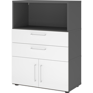 Armoire combinée Tarys, 3 hauteurs de classeurs, 2 tiroirs, 2 portes, 1 étagère