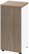Armoire de bureau LINUS, 2 hauteurs de classeur, charnière à droite, décor orme/blanc - 8056039550629_01_ow
