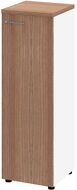 Armoire de bureau LINUS, 3 hauteurs de classeur, charnière à droite, décor noyer/blanc - 8056039550728_01_ow