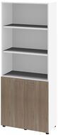 Armoire de bureau LINUS, 5 hauteurs de classeur, portes de 83 cm, décor orme/blanc - 8056039551930_01_ow