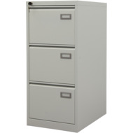 Armoire pour dossiers suspendus Steel, 3 tiroirs à dossiers suspendus, 46 x 62 x 102 cm, gris lumineux - 7630006738411_02_ow