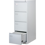 Armoire pour dossiers suspendus Steel, 4 tiroirs à dossiers suspendus, 46 x 62 x 132 cm